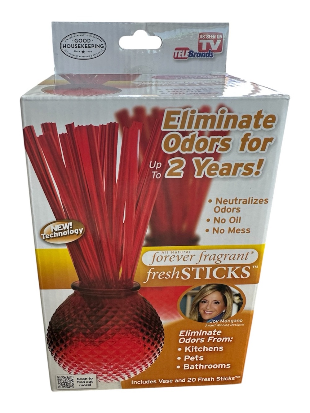 Forever Fragrant Fresh Sticks Country Home Fragrance Vase Joy Mangano ASOTV New